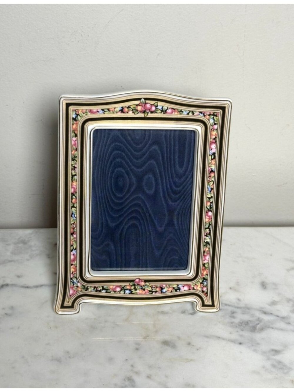 Vintage Floral 4x5 Picture Frame | Cottagecore Tabletop Photo Frame | Pink Flowe